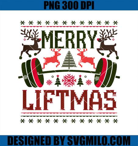 Merry Liftmas Weightlifter Fitness PNG