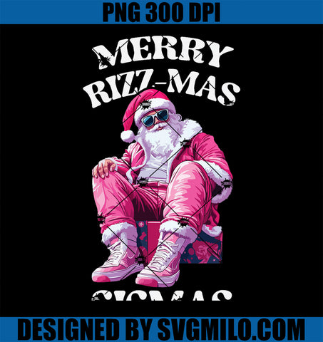 Merry RizzMas Sigmas Santa Rizzler PNG