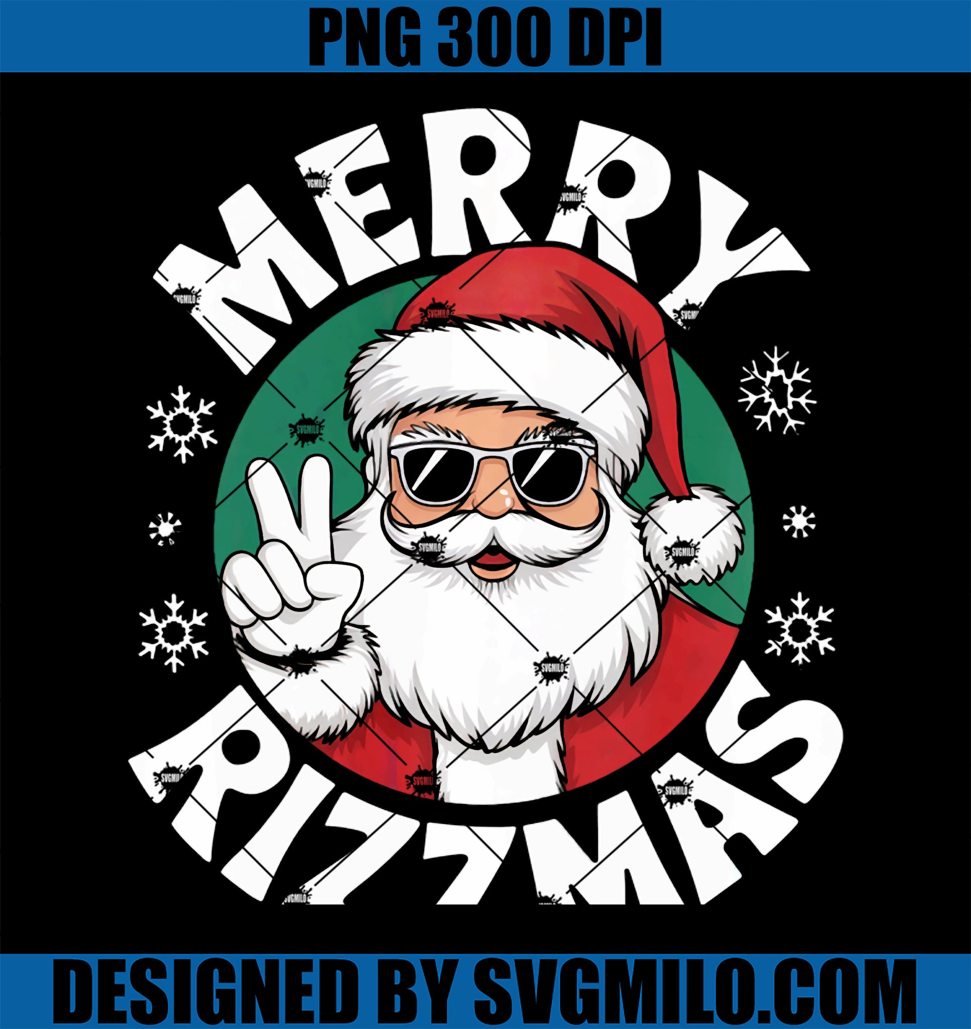 Merry Rizzmas Kids Teens School PNG, Funny Christmas Santa Claus PNG