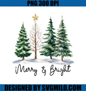 Merry and Bright Christmas Light PNG