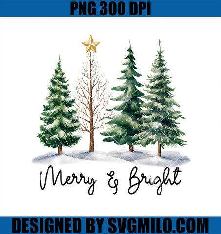 Merry and Bright Christmas Light PNG