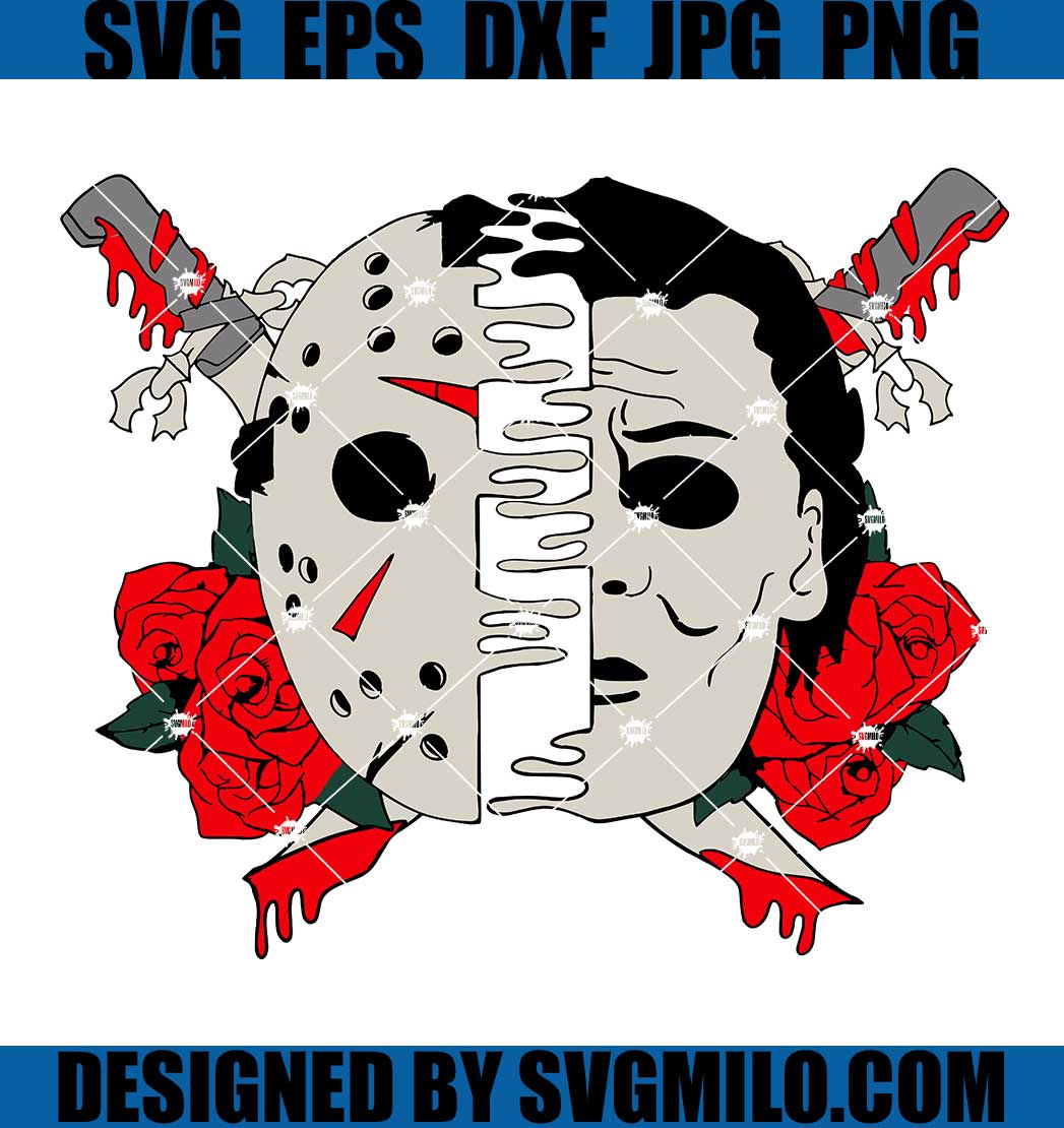 Michael Myers Puzzle Match Jason Vorhees SVG, Horror Movie Characters SVG