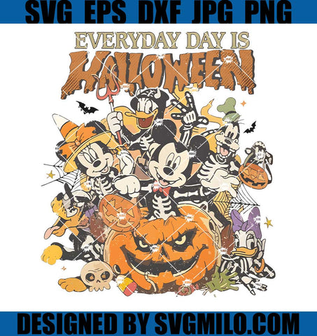 Mickey and Friends Skeleton Halloween PNG, Disney Every Day Is Halloween PNG