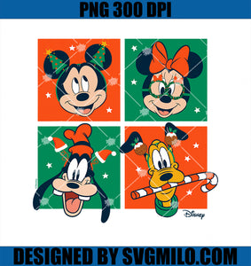 Mickey & Friends PNG, Christmas Grid PNG