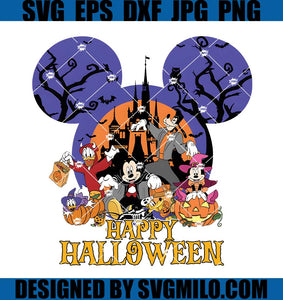 Mickey's Not So Scary Halloween Party PNG, Mickey Vintage Disney Halloween PNG