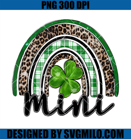 Mini With Western Leopard Rainbow PNG, St Patricks Day Family PNG