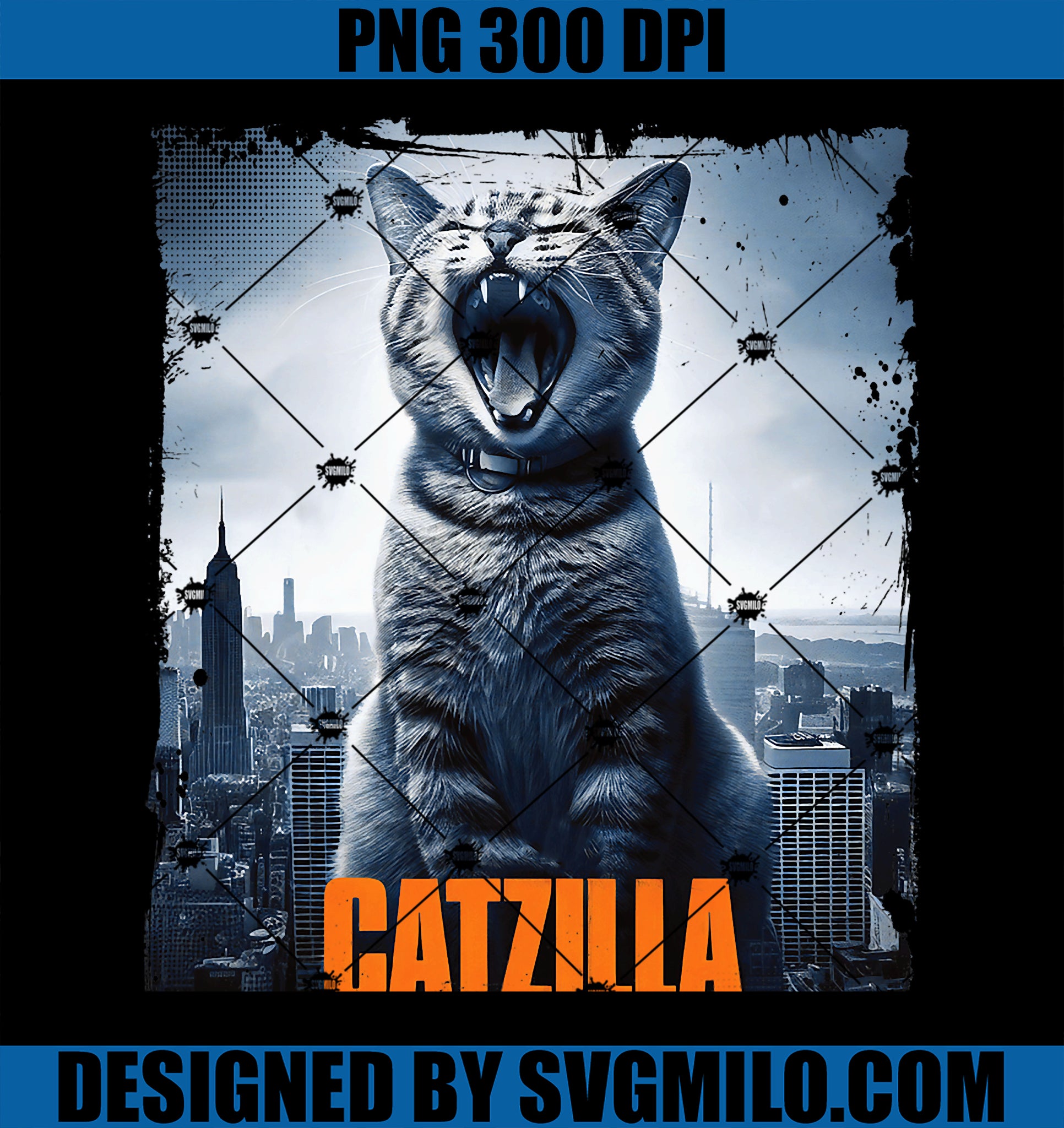 Monster Catzilla Parody PNG, Cat For Cats Lover Cat Mom Cat Dad PNG