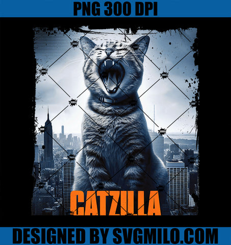 Monster Catzilla Parody PNG, Cat For Cats Lover Cat Mom Cat Dad PNG