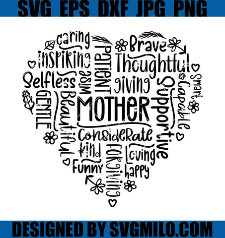 Mother Heart SVG, Mothers Day SVG