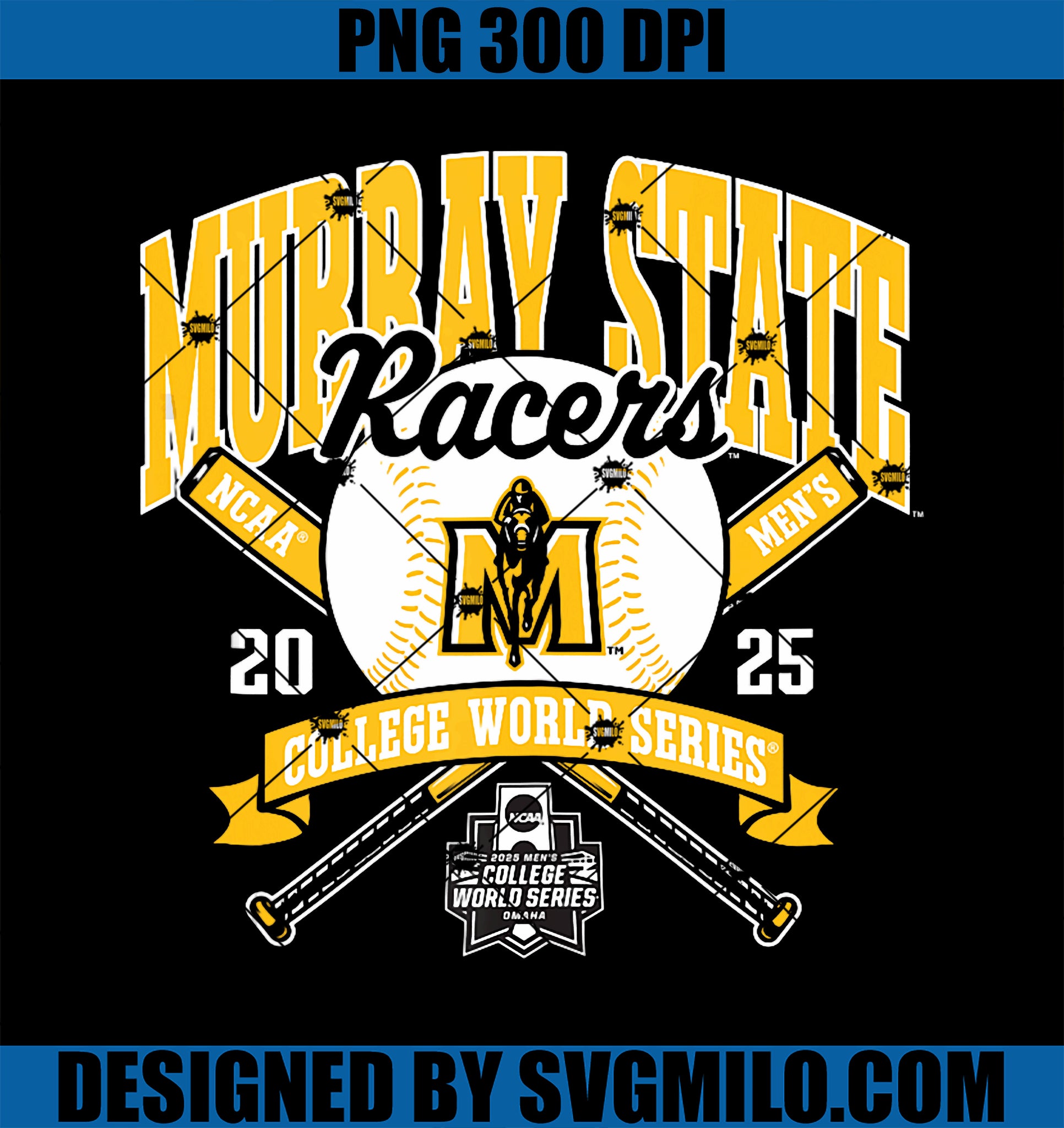 Murray State Racers College World Series 2025 PNG, Baseball Blast PNG