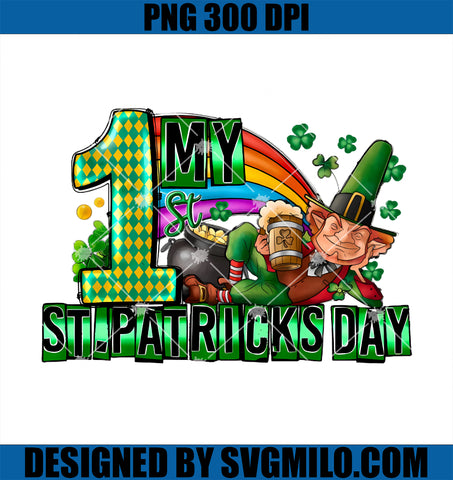 My 1st St Patricks Day Leprechaun Drinking Beer Lover PNG