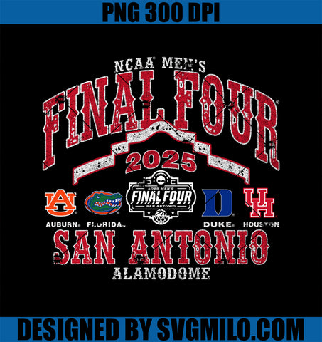 NCAA Final Four 2025 Basketball 4 Team PNG, Vintage San Antonio PNG