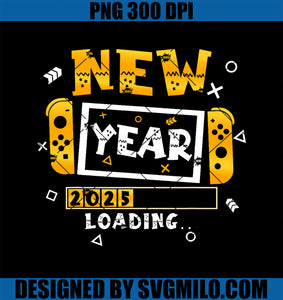 New Year 2025 Loading Gaming PNG, New Years Eve Party PNG