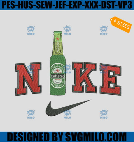 Nike Heineken Embroidery Design, Heineken Embroidery Design