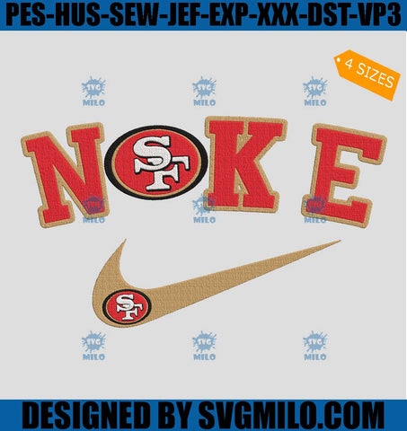 Nike Logo San Francisco 49ers Embroidery Design, San Francisco 49ers Embroidery Design