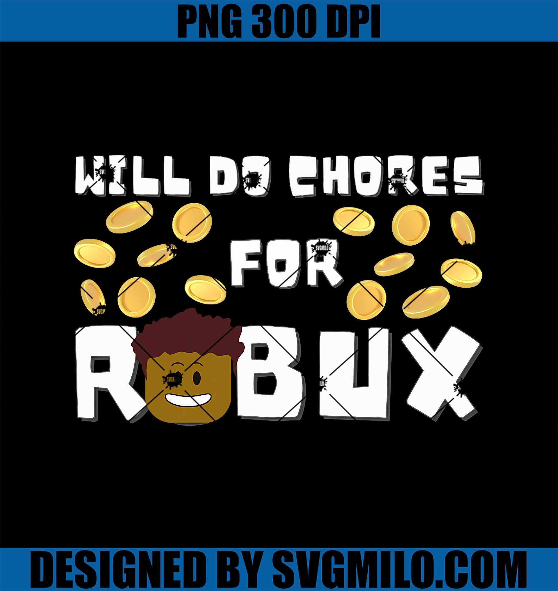 Noob & Professional Gamer PNG, Will Do Chores for Robux PNG