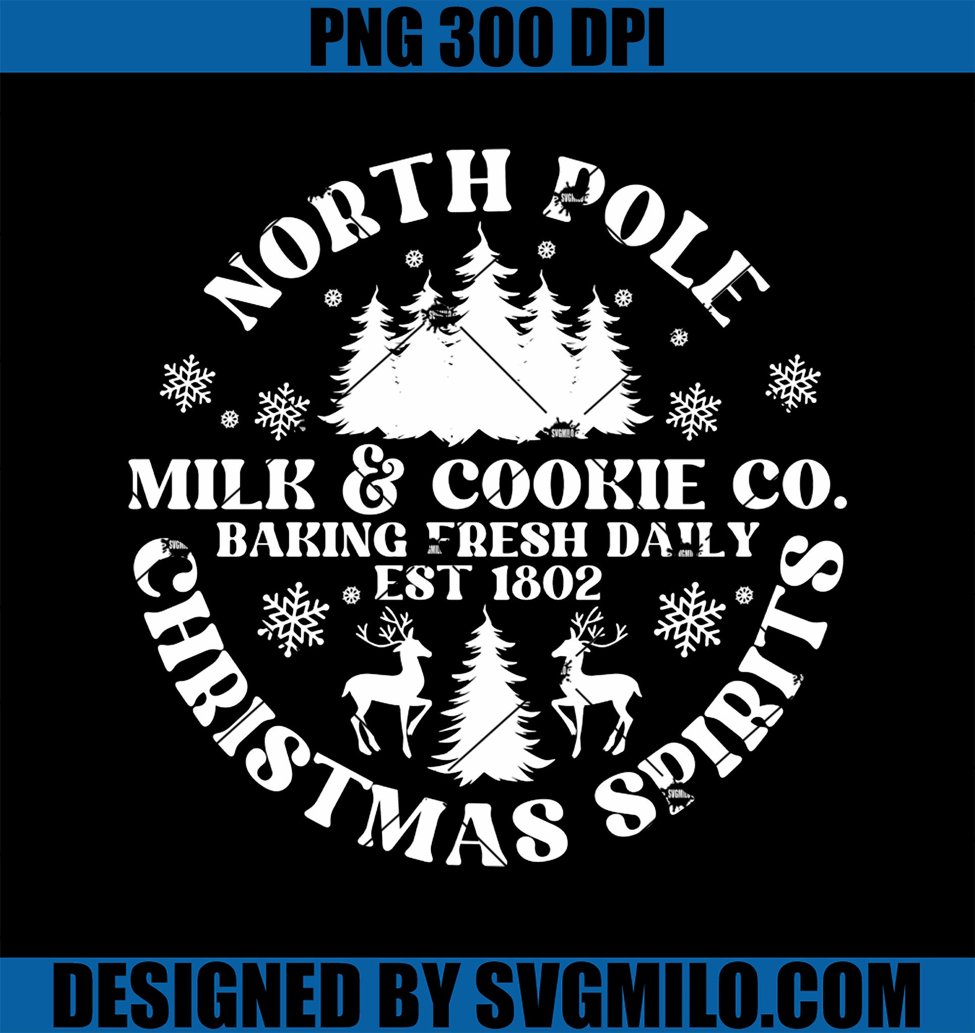 North Pole Milk and Cookie Co Gingerbread, Christmas Bakery PNG