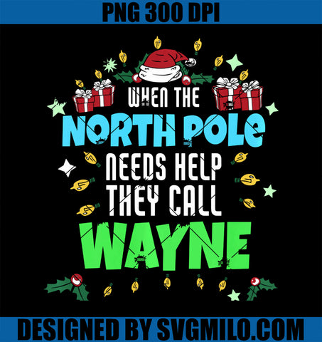 North Pole PNG, Helper Wayne Christmas Wayne Name PNG