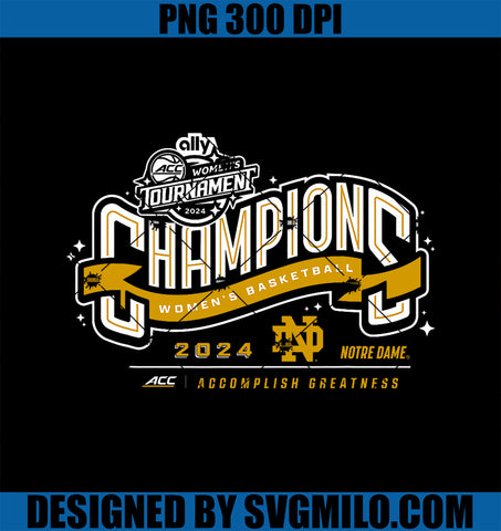 Notre Dame Fighting Irish ACC Champs 2024 PNG