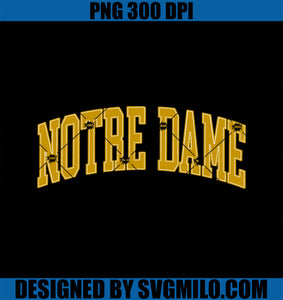 Notre Dame IN Retro PNG