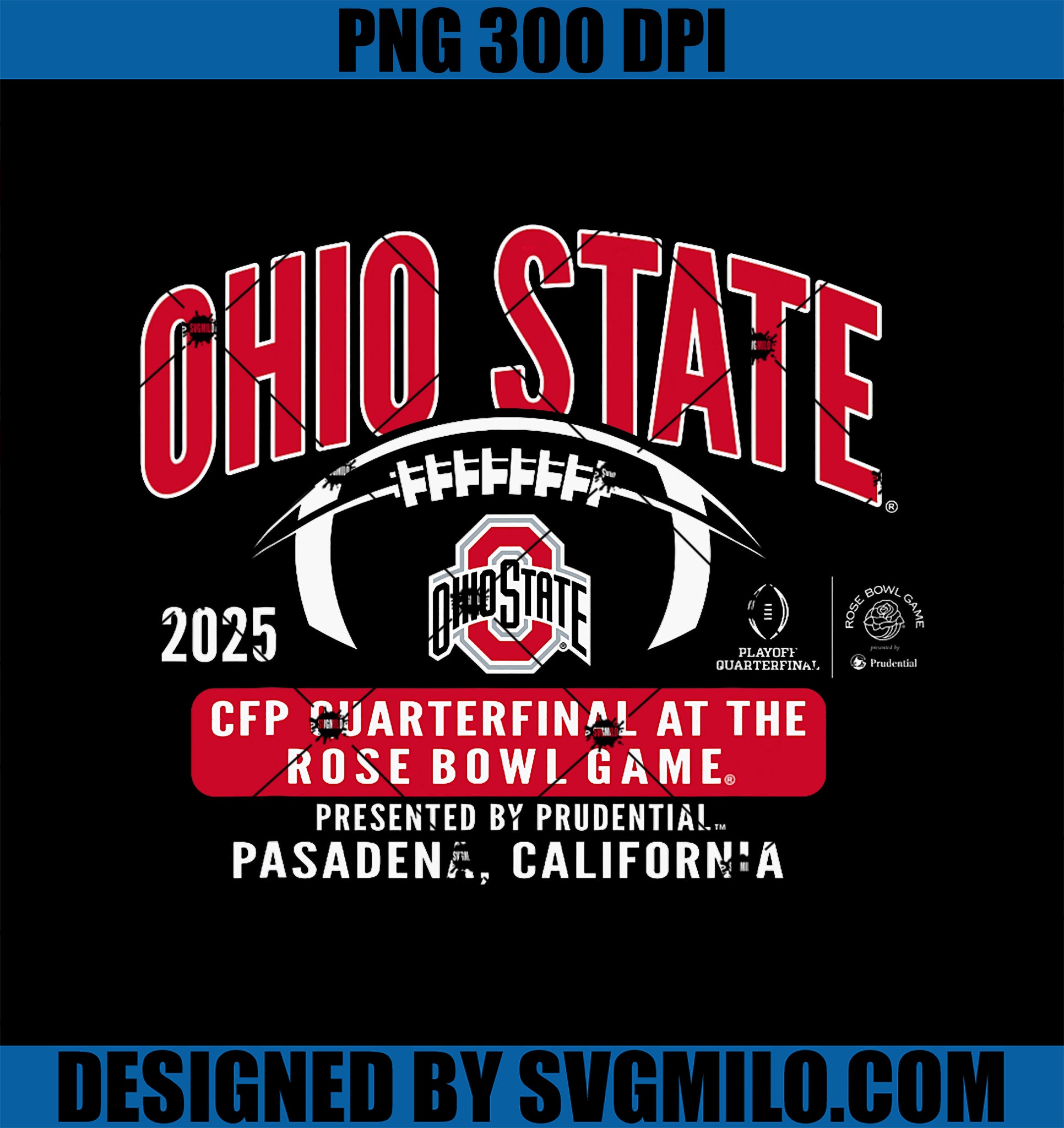 Ohio State Buckeyes Rose Bowl 2024-25 CFP Quarterfinal PNG