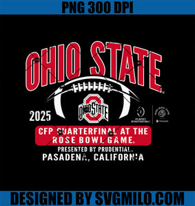 Ohio State Buckeyes Rose Bowl 2024-25 CFP Quarterfinal PNG