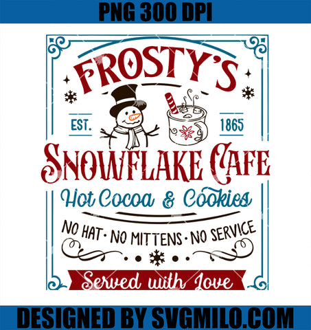 Old Fashioned Frosty_s Snowflake Cafe Coffee Lovers Xmas  PNG