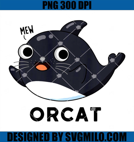 Orcat Funny PNG, Cat Whale Pun PNG