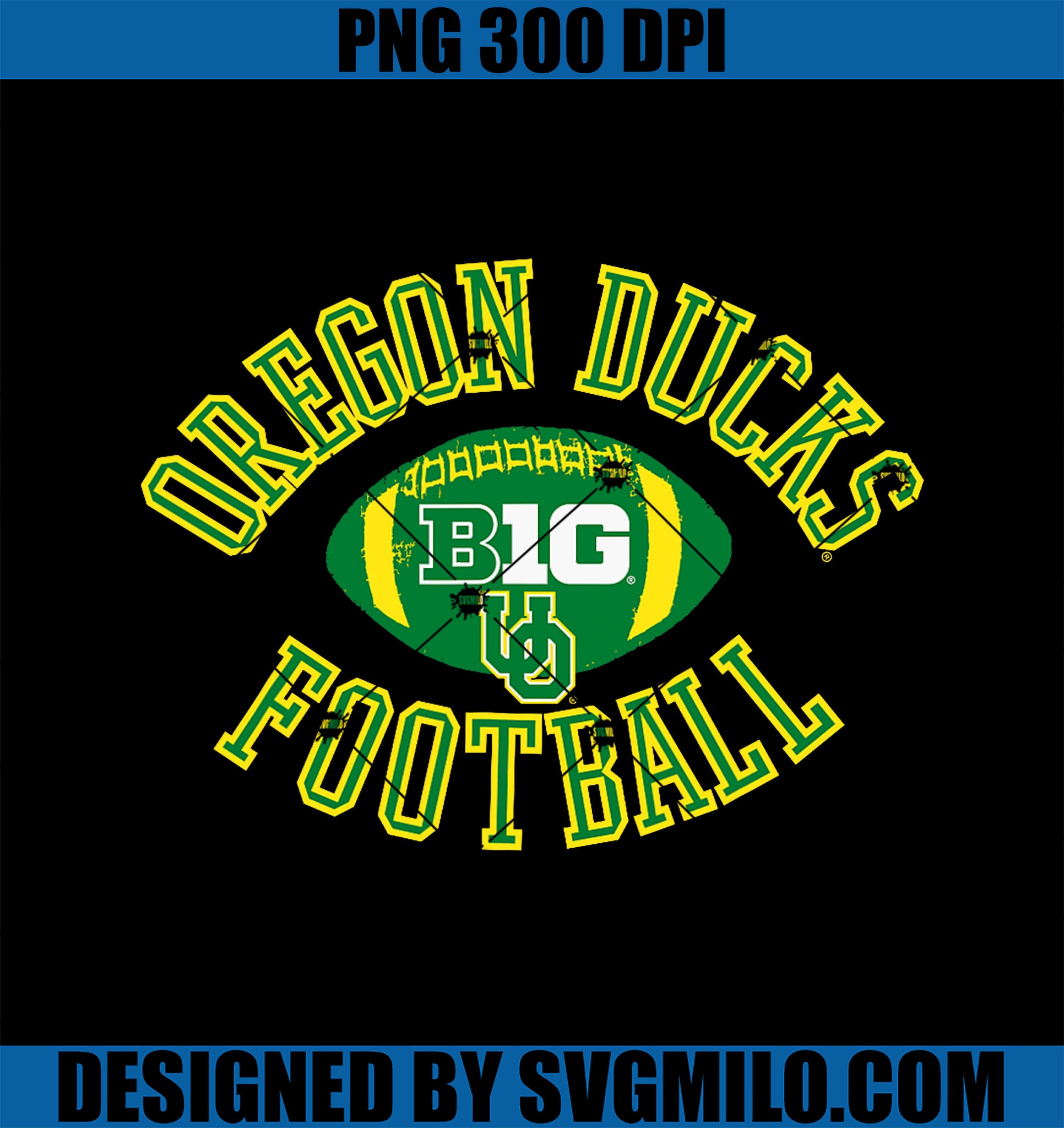 Oregon Ducks Big 10 Football Huddle Officially Licensed PNG