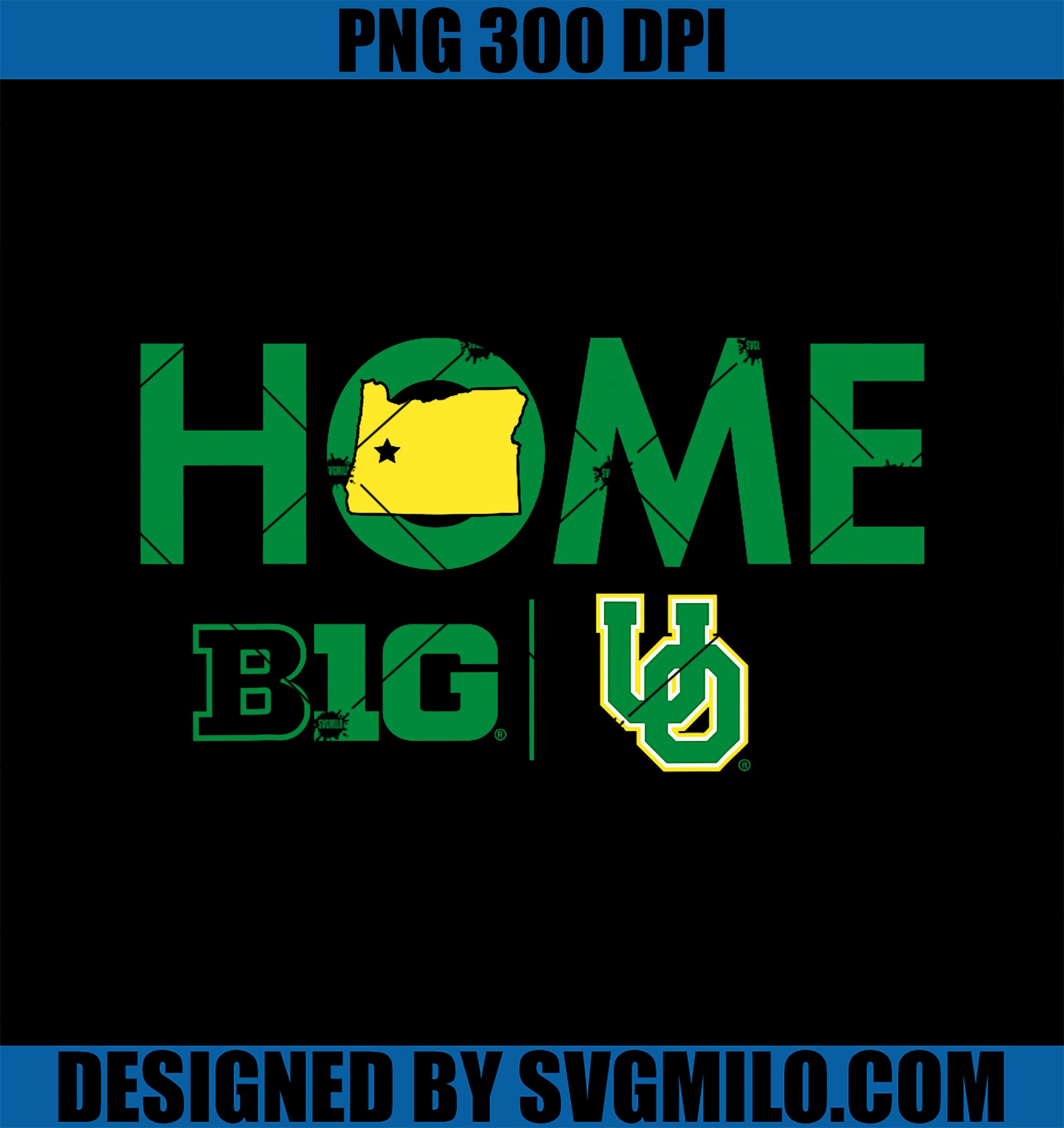 Oregon Ducks Big 10 Home Officially Licensed PNG