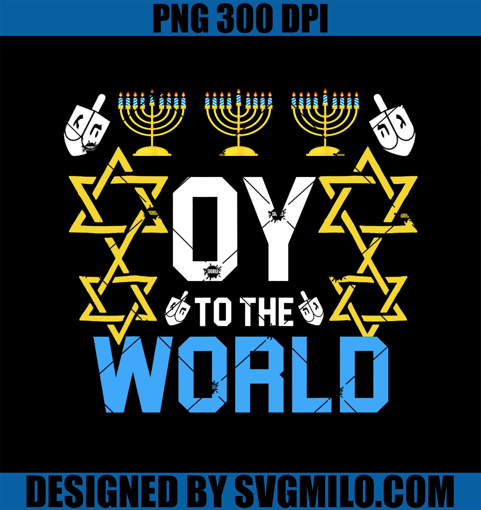 Oy to the World Hanukkah Funny Jewish PNG