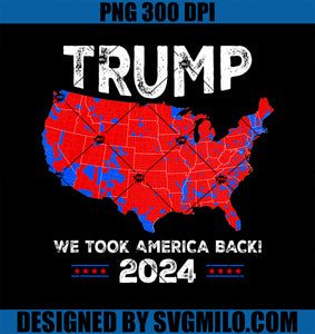 Patriotic Red and Blue Map, Donald Trump PNG