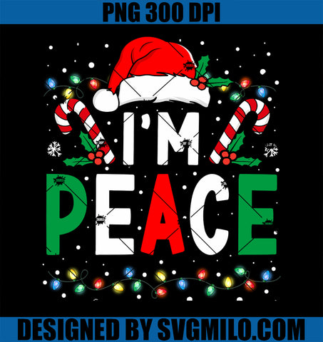 Peace I Come In Peace Funny Couple Matching Christmas PNG