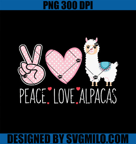 Peace Love Alpacas PNG, Funny Alpaca PNG