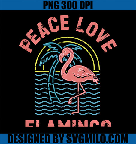 Peace Love Flamingo PNG