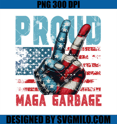 Peace Love Trump Proud MAGA Garbage Trump Supporter Men PNG