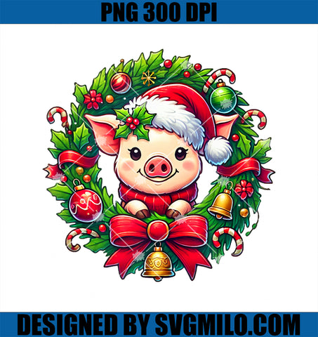 Pig Santa Hat Christmas Xmas PNG