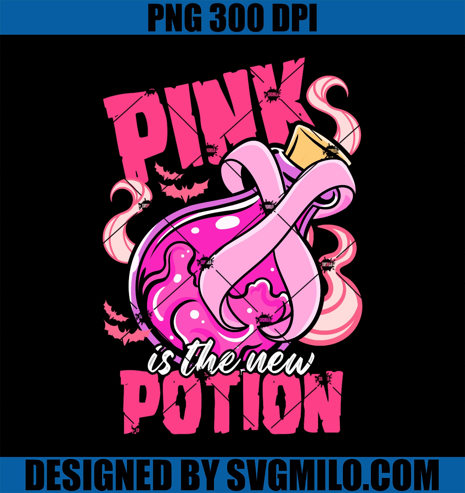 Pink Is The New Potion PNG, Breast Cancer Awareness Halloween PNG