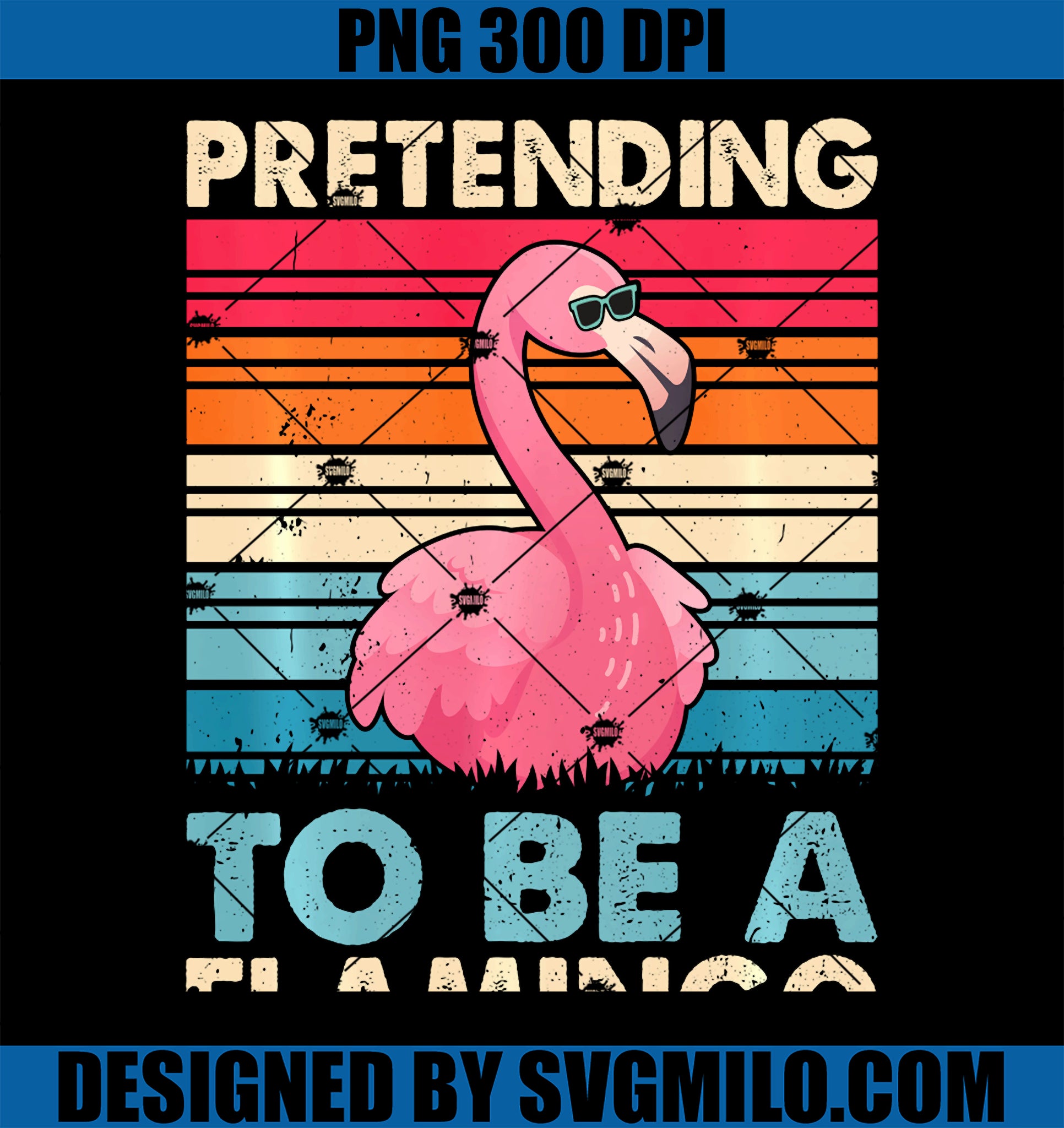 Pink Flamingo Lover Pretending to be a Flamingo PNG