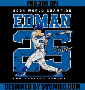 Player Number 2024 World Champion Tommy Edman MLBPA PNG