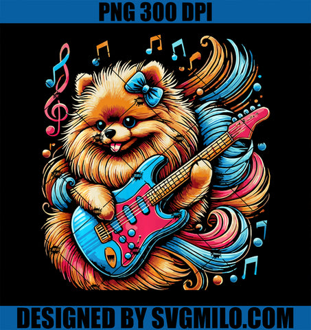 Pomeranian Guitarist Electric Guitar PNG