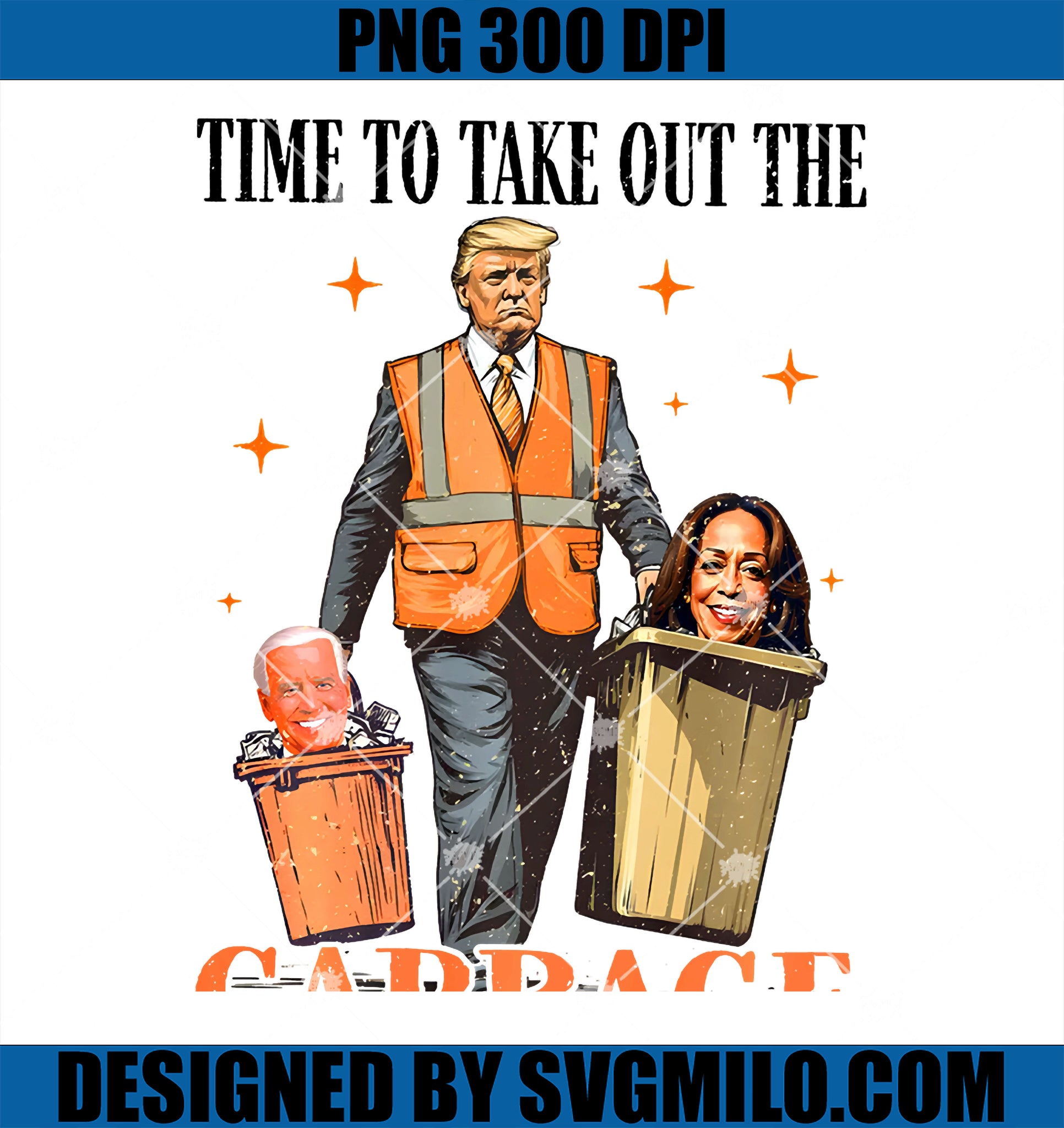 President 47 Winner Kamala Election Garbage Truck Trash 2024 PNG