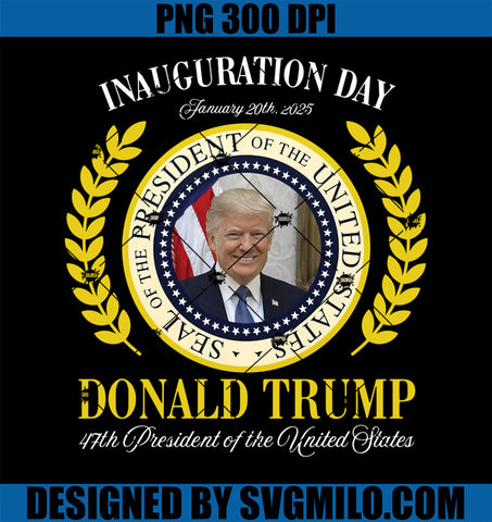 President Donald Trump Inauguration Day 2025 Memorabilia PNG