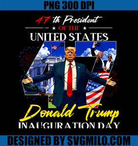 President Donald Trump Inauguration Day PNG, 2025 47Th Usa Flag PNG