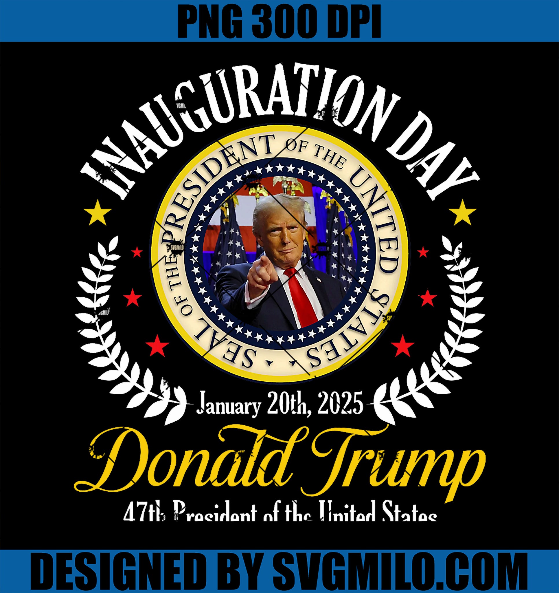 President Donald Trump PNG, Inauguration Day 2025 Memorabilia PNG