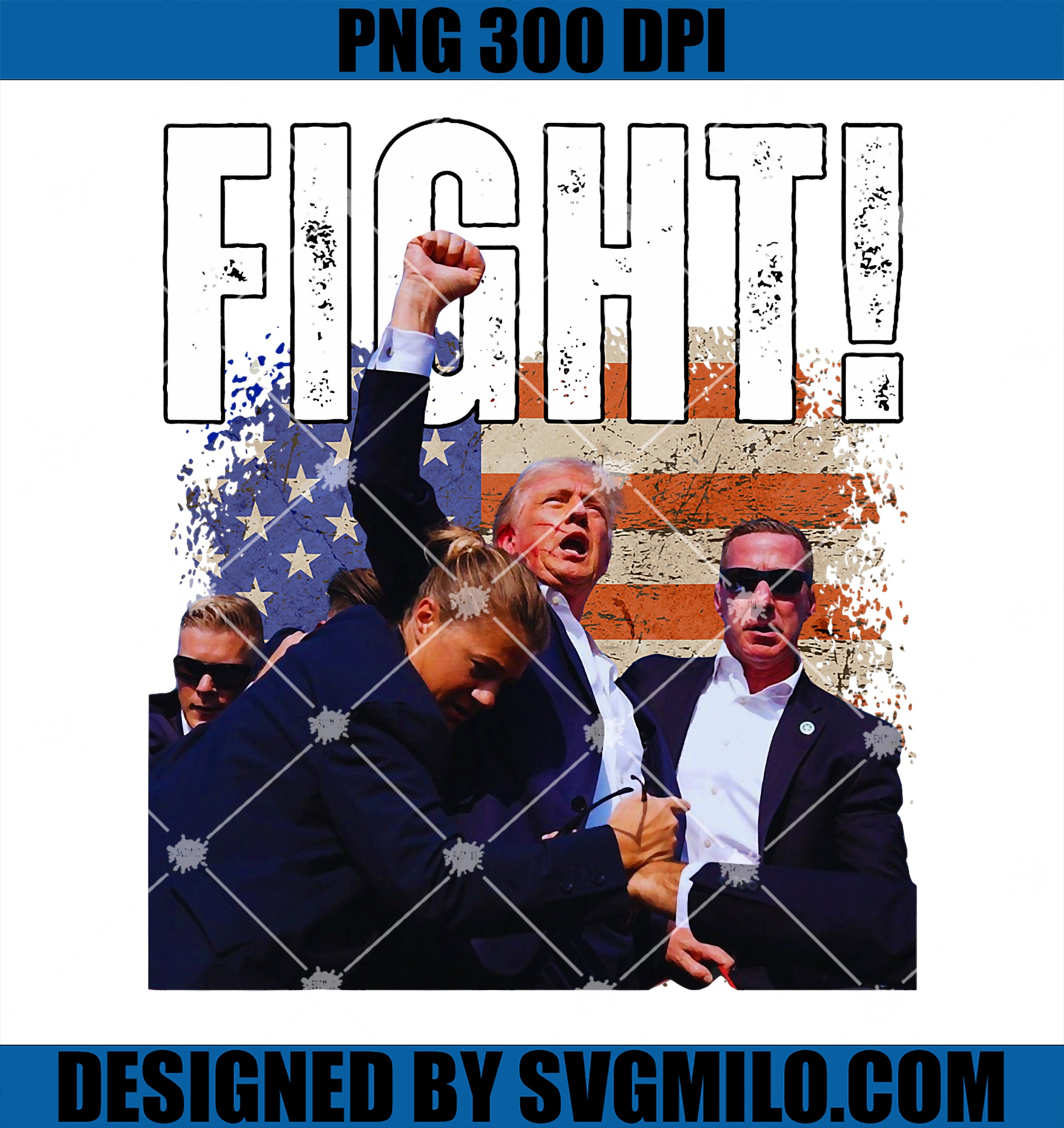 President Trump Fight Fist USA 2024 PNG