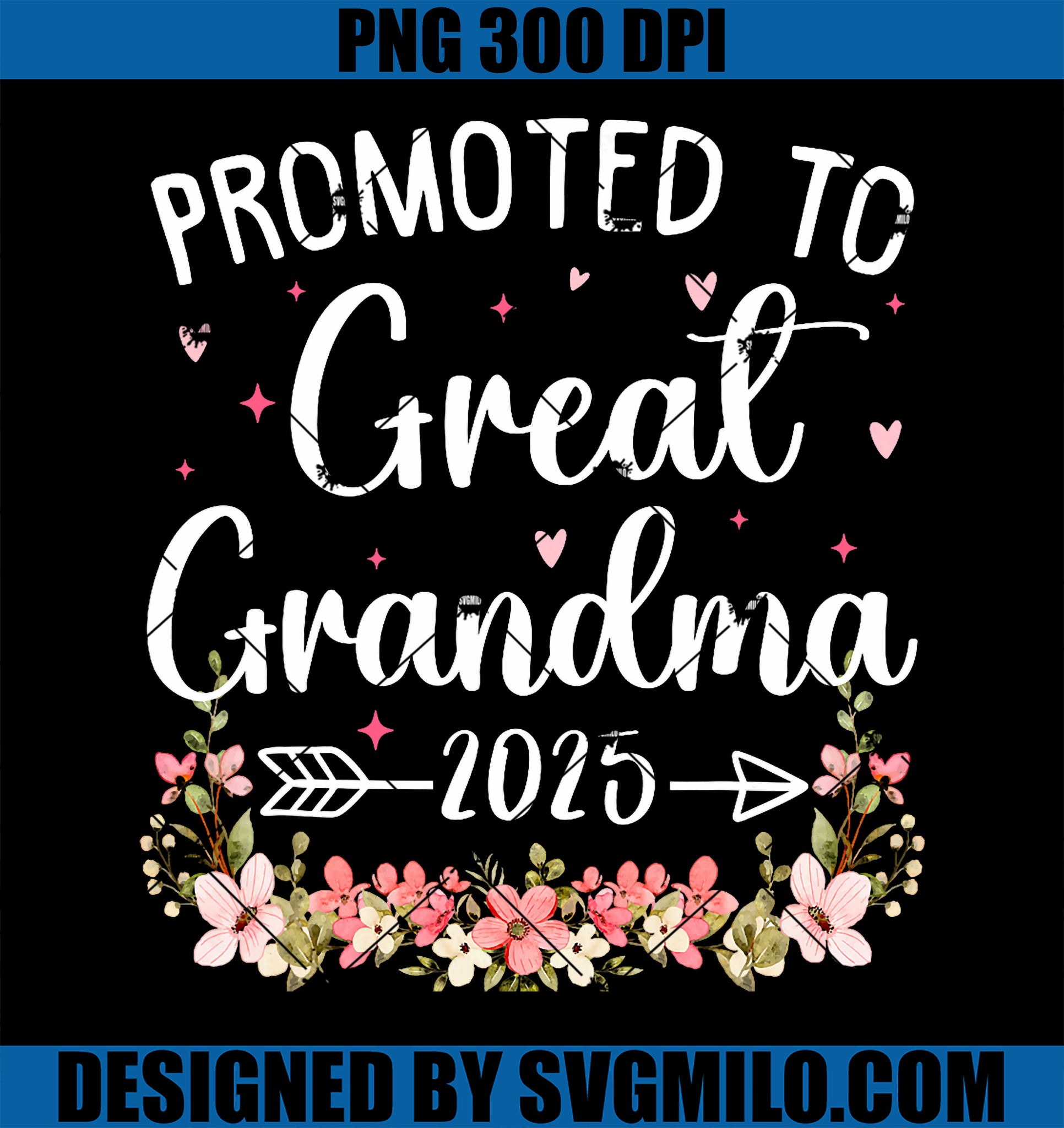 Promoted To Great Grandma Est 2025 First Time New Grandma PNG