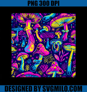 Psychedelic Mushroom Vibes for Mycology Lovers Mushroom PNG