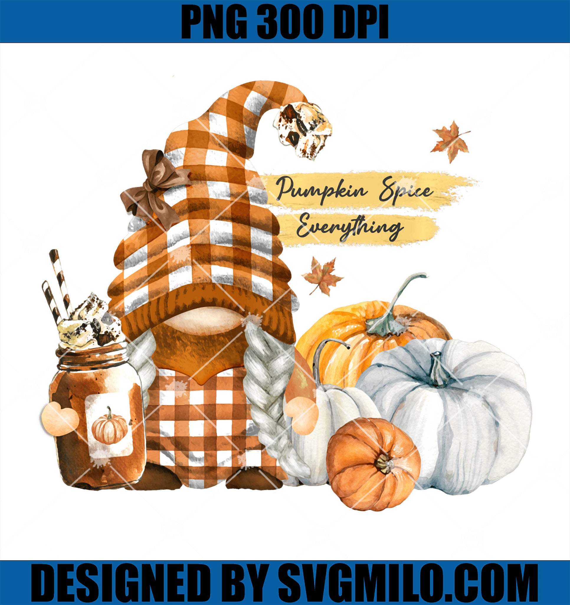 Pumpkin Spice And Everything PNG, Fall Gnome PNG, Gnome Pumpkin PNG