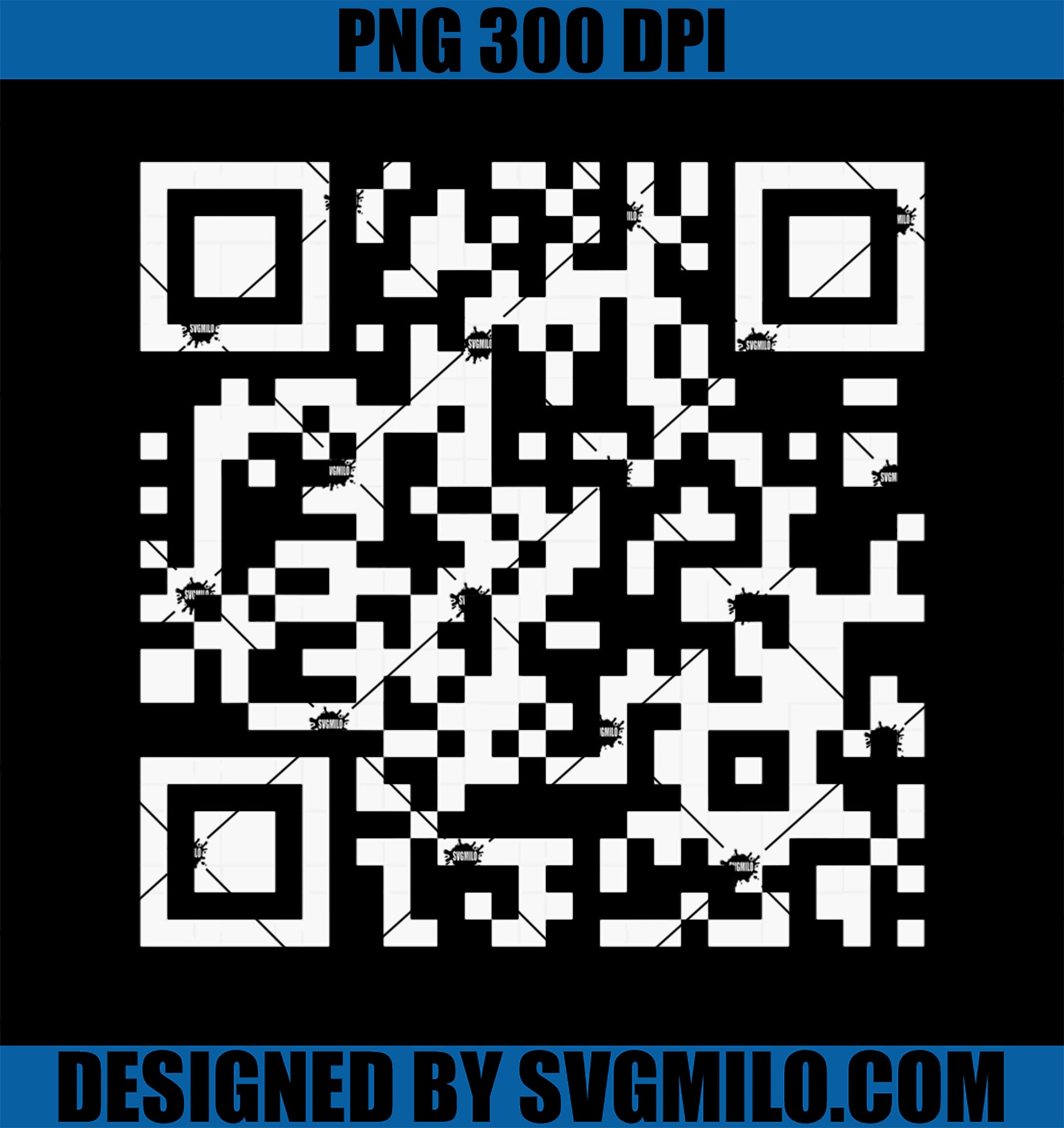 QR Code With Funny Hidden Message PNG